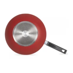 Poêle wok aluminium 32cm rouge