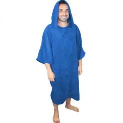 Poncho, adulte sortie de bain - bleu