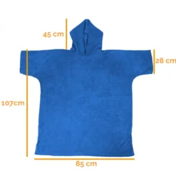Poncho, adulte sortie de bain - bleu