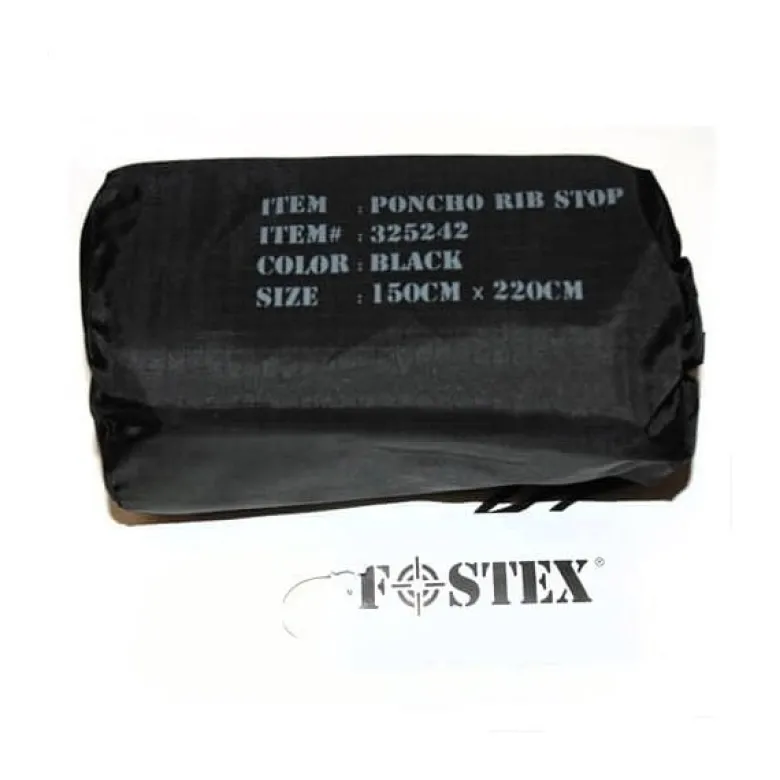 Poncho fostex ripstop taille unique-noir