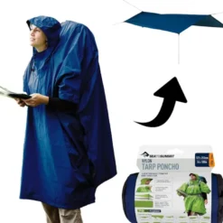 Poncho tarp sea to summit bleu