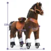 Poney brun et chocolat sabots blanc