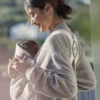 Porte-bébé mini en jersey 3d beige clair