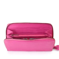 Portefeuille cuir ami fushia