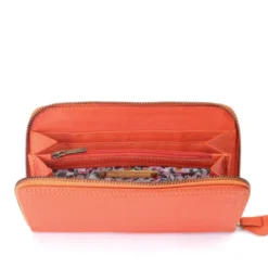 Portefeuille cuir ami orange