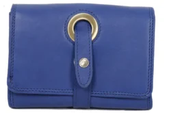 Porte-feuille femme katana cuir sauvage k753105 Bleu foncé