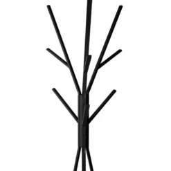 Porte-manteaux métal et bois noir