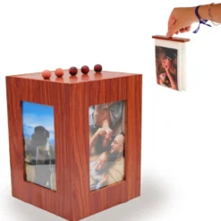 Porte photos 360 bois massif rotation 360° 5 classeurs 100 photos