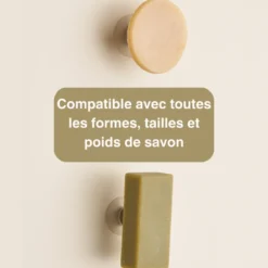 Porte-savon magnétique mural – sans perçage & séchage rapide