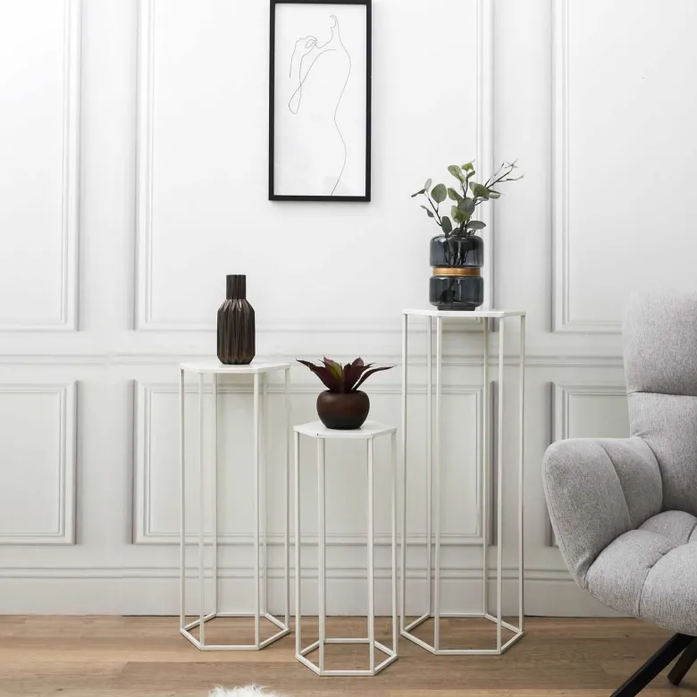 3 portes plantes sellettes design théo -