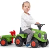 Porteur enfant tracteur claas avec remorque 1 à 3 ans - falk