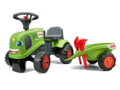 Porteur enfant tracteur claas avec remorque 1 à 3 ans - falk