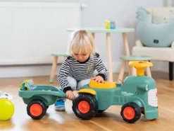 Porteur tracteur maurice vert avec remorque 1 à 3 ans - falk