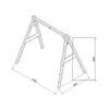 Portique double brun axi 2 balancoires