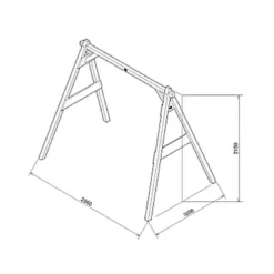 Portique double brun axi 2 balancoires