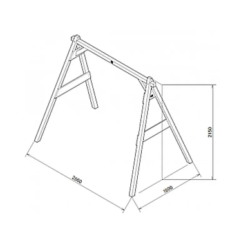 Portique double brun axi 2 balancoires