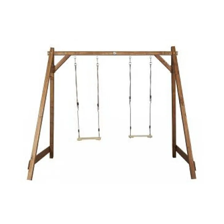 Portique double brun axi 2 balancoires