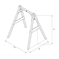 Portique simple brun axi 1 balancoire