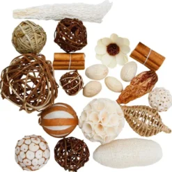 Pot pourri déco naturelle marron lot 12