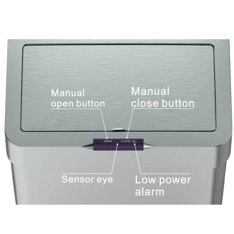 Poubelle automatique inox daytona 70l