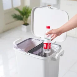 Poubelle de tri roulettes valoris 45l