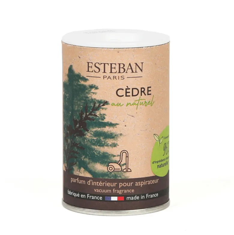 Poudre parfumée aspirateur Cèdre naturel Esteban
