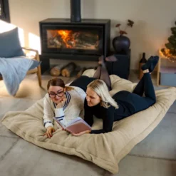 Pouf d'intérieur xxl - beige