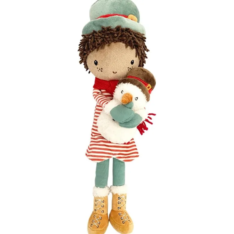 Poupée souple jake et son bonhomme de neige (35 cm)