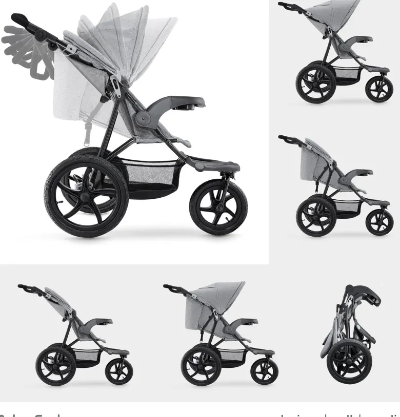 Poussette compacte pliable, 3 roues