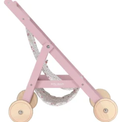 Poussette pour poupée en bois