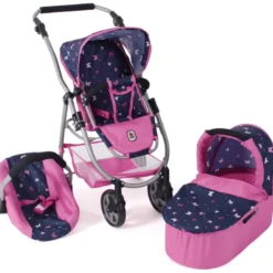 Poussette pour poupées, 3 en 1 emotion -