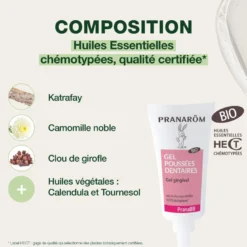 Pranarom - gel gingival pour poussées dentaires - bio