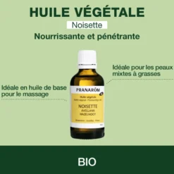 Pranarom - huile végétale de noisette - bio