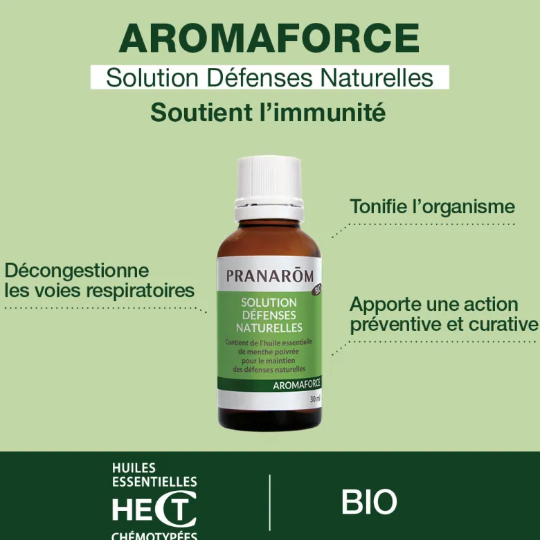 Pranarom - solution défenses naturelles aux huiles essentielles - bio