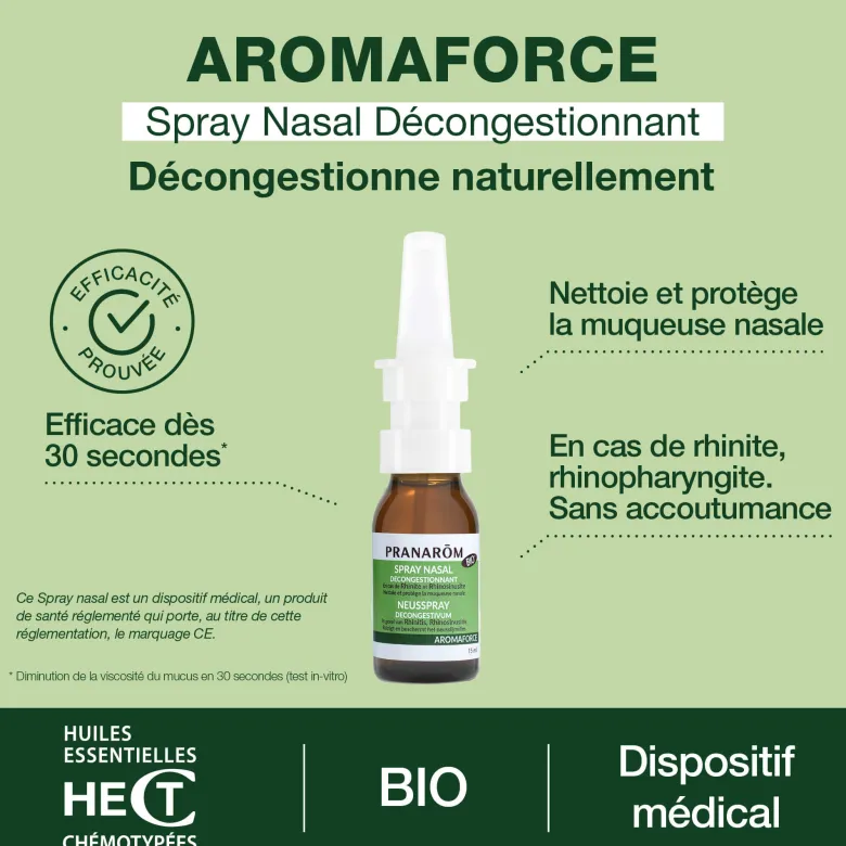Pranarom - spray nasal dm - décongestionnant - bio