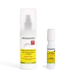 Pranarom - spray répulsif anti-moustiques et tiques + roller après-piqûres - bio