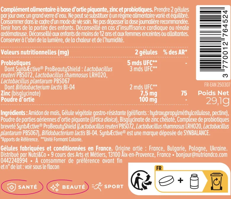 Probiotique peau nette - 1 mois