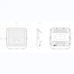 Projecteur solaire 2000 lumens détecteur