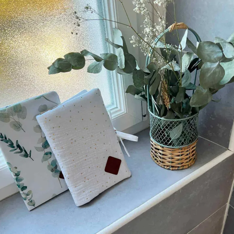 Protège carnet de santé bébé coton