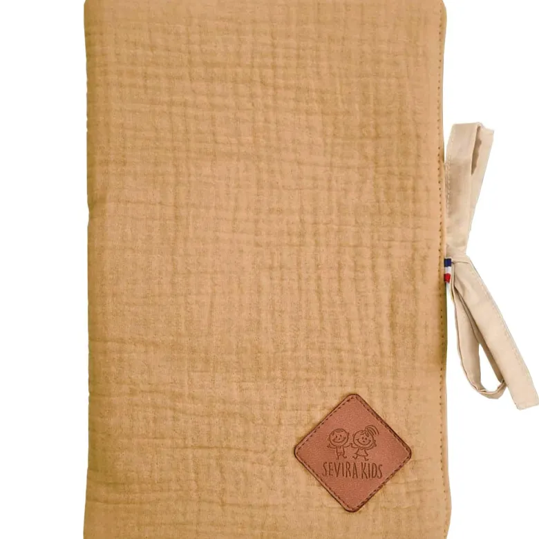 Protège carnet santé gaze coton jeanne