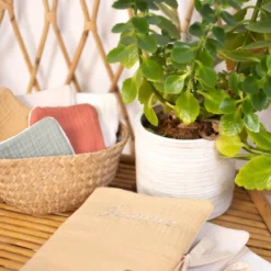 Protège carnet santé gaze coton jeanne