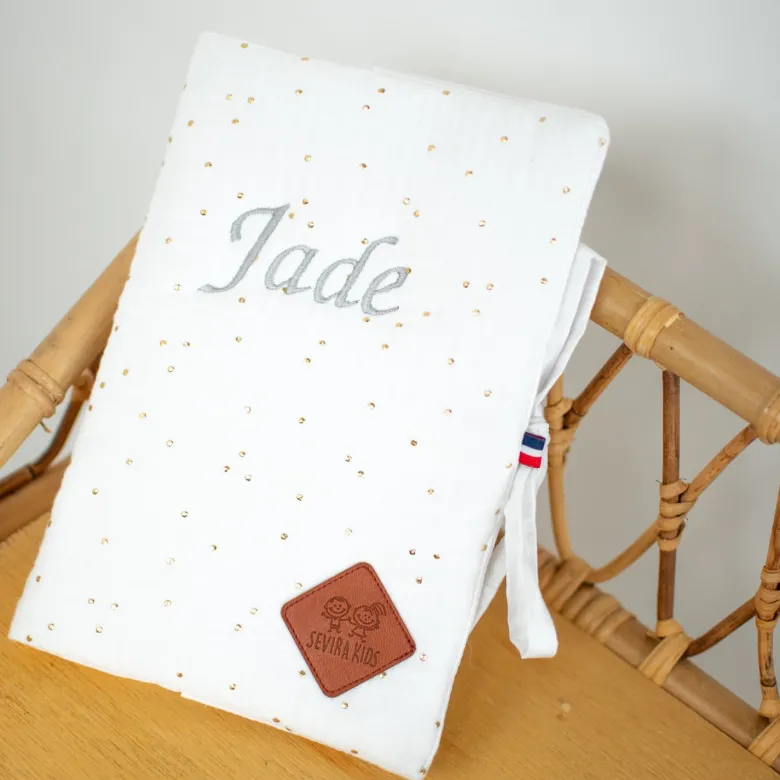 Protège carnet santé gaze coton jeanne