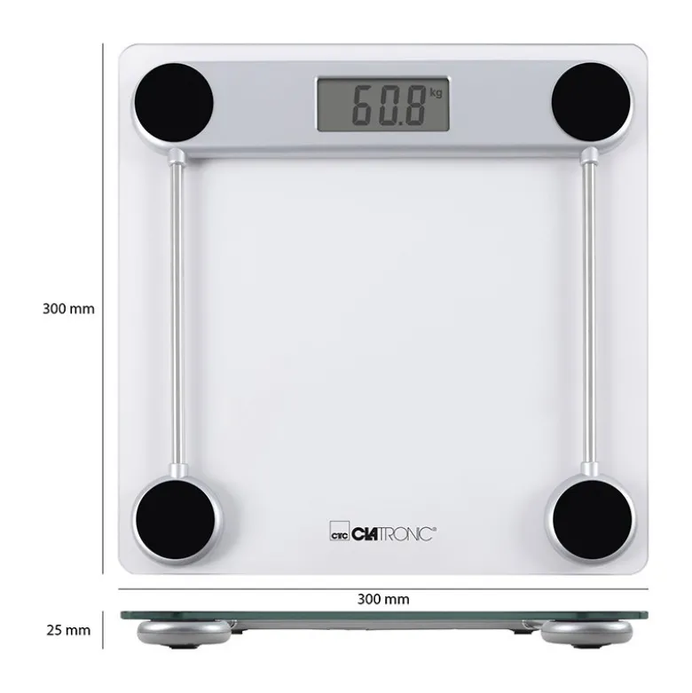 Pèse personne électronique en verre clatronic pw 3368