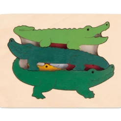 Puzzle enfant encastrement hape crocodil