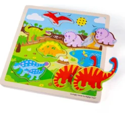 Puzzle sonore de dinosaure en bois