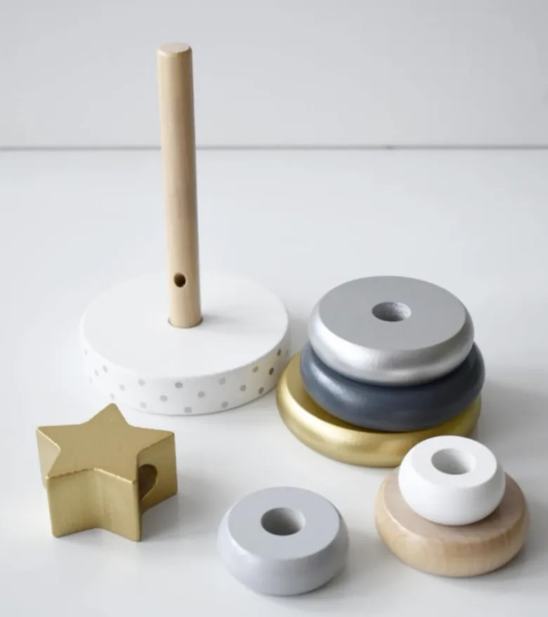 Pyramide en bois - silver -