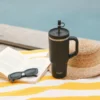 Qwetch travel cup isotherme inox noir Noir
