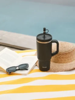 Qwetch travel cup isotherme inox noir Noir