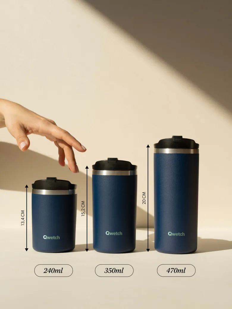 Qwetch travel mug isotherme bahia 350ml Vert foncé