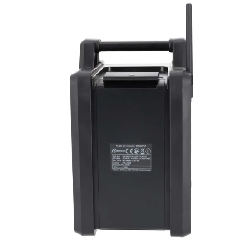 Radio sur batterie r-bat20 20v batterie 2 amp et câble de charge usb